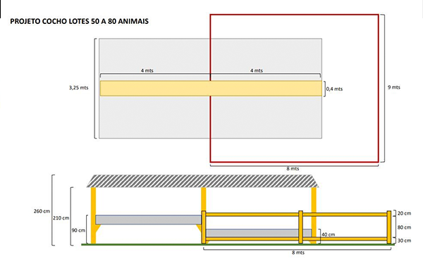 cocho para bezerros no creep feeding